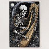Skelett und Harfe I Puzzle (Vertikal)
