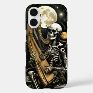Skelett und Harfe II iPhone 16 Hülle