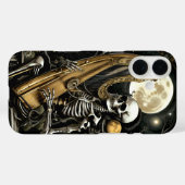 Skelett und Harfe II Case-Mate iPhone Hülle (Rückseite (Horizontal))
