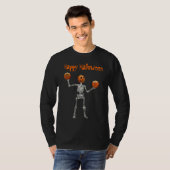Skelett und Jack O' Lanterns T-Shirt (Vorne ganz)