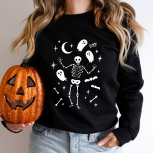 Skelett und Niedliches Gespenst Sweatshirt