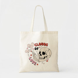 Skelett Valentine's Day Tote Bag, Funny Tote Bag Tragetasche