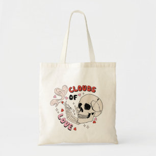 Skelett Valentine's Day Tote Bag, Funny Tote Bag Tragetasche