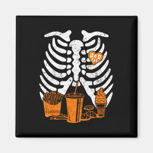 Skelett Vater Steuer Fast Food Halloween Gruselig  Magnet