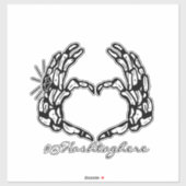 Skelett Verheiratet Name Script Car Sticker (Blatt)