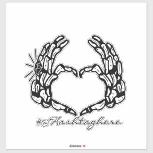 Skelett Verheiratet Name Script Car Sticker