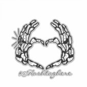 Skelett Verheiratet Name Script Car Sticker (Vorderseite)