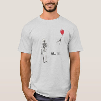 Skelett verlorener Ballon, dunkler Humor Halloween T-Shirt