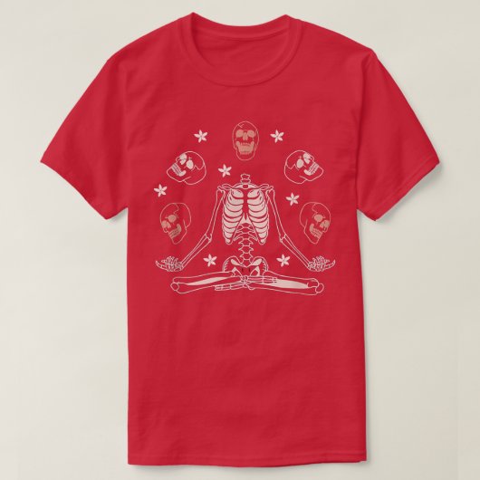 Skelett vermitteln, Yoga Skeleton T - Shirt (Design vorne)