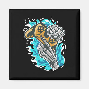 Skelett-Videospiel-Controller-Spieler Gamer Magnet