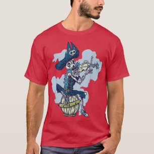 Skelett Violinpirat-Musikinstrument  T-Shirt