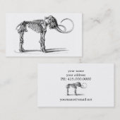 Skelett-Visitenkarte des wolligen Mammuts Visitenkarte (Vorne/Hinten)