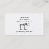 Skelett-Visitenkarte des wolligen Mammuts Visitenkarte (Rückseite)