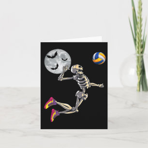 Skelett Volleyball-Happy Halloween Bo Karte