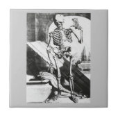 Skelett von Anatomia Humani Corporis Fliese (Vorderseite)