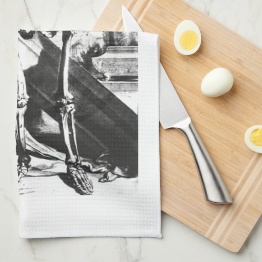 Skelett von Anatomia Humani Corporis Handtuch (Viertel Falte)