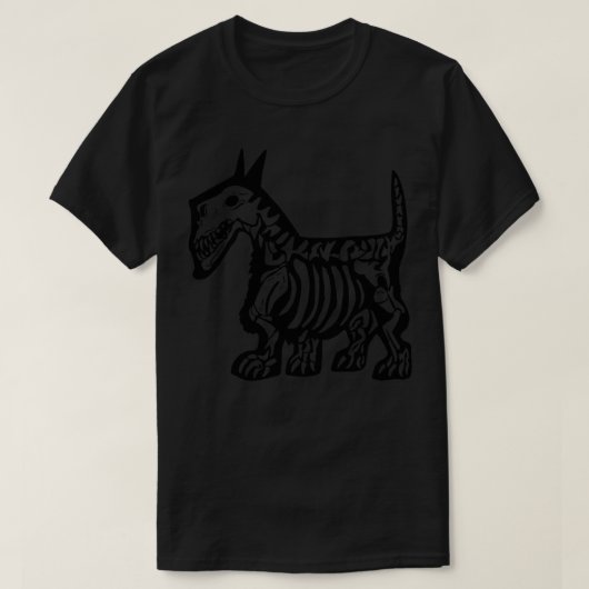 Skelett von Hunden T-Shirt (Design vorne)