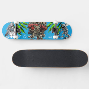 Skelett-Waschbär-Anker-Erscheinung Dark Fantasy Skateboard