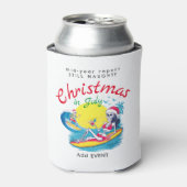 Skelett Weihnachten im Juli Beach Surf Naughty Dosenkühler (Kanne Vorderseite)