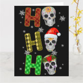 Skelett Weihnachtsbaum Funny Ugly Xmas Skelette Karte (Gelbe Blume)