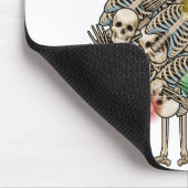 Skelett Weihnachtsbaum Funny Ugly Xmas Skelette Mousepad (Ecke)