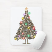 Skelett Weihnachtsbaum Funny Ugly Xmas Skelette Mousepad (Mit Mouse)