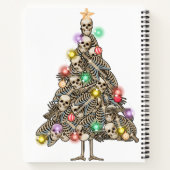 Skelett Weihnachtsbaum Funny Ugly Xmas Skelette Notizblock (Rückseite)