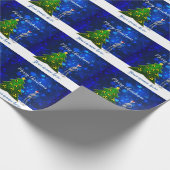 Skelett & Weihnachtsbaum mit Radiationszeichen    Geschenkpapier (Ecke)