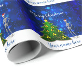 Skelett & Weihnachtsbaum mit Radiationszeichen    Geschenkpapier (Rolleneckpunkt)