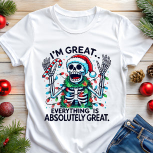 Skelett Weihnachtsmann Ich bin großartig Lustiges  Tri-Blend Shirt