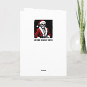 Skelett-Weihnachtsmann Karte (Rückseite)