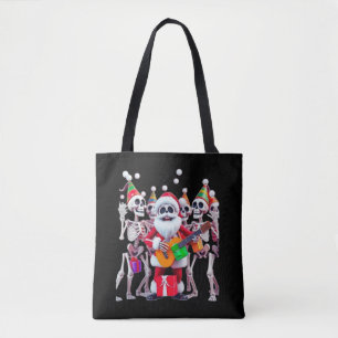 **Skelett-Weihnachtsmann-Party – Lustige 3D-Weihna Tasche