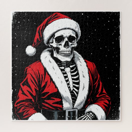 Skelett-Weihnachtsmann Puzzle (Vertikal)