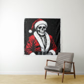 Skelett-Weihnachtsmann Wandteppich (Beispiel)