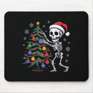 Skelett-Weihnachtsmannhut Weihnachtsbaum Gruselig Mousepad