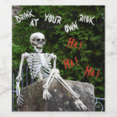 Skelett Weinetikett (Einzelnes Label)