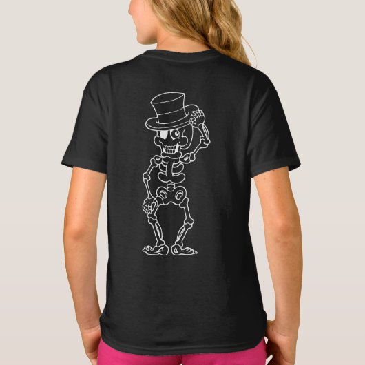 Skelett weiß Fun T-Shirt (Rückseite)