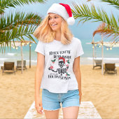Skelett, wenn du in sonnigen Weihnachten tot bist T-Shirt
