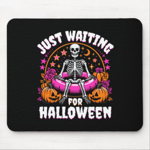 Skelett Women Men gerade zu Halloween Gewartet Mousepad