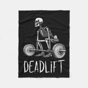 Skelett Workout Halloween Gewichtheben Fitness Fleecedecke
