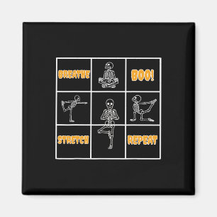 Skelett Yoga Halloween Lustig Atmen Boo Stretch Magnet