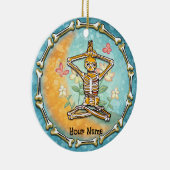 Skelett Yoga Keramik Ornament (Rechts)