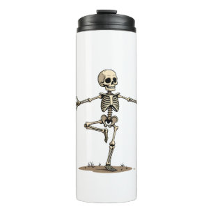 Skelett Yoga � Lustiges Halloween Fitness Shirt Thermosbecher