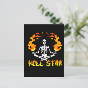 Skelett-Yoga wird zum Höllenstar  Postkarte