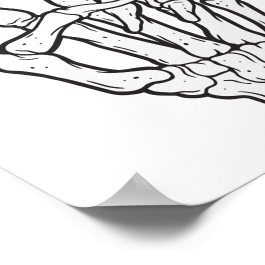 Skelett-Zeichen Poster (Ecke)