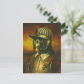 Skelett Zivil War Roundhead Postcard Postkarte (Stehend Vorderseite)