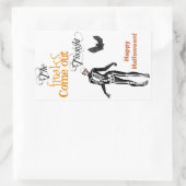 Skelett Zombie Freak Halloween Rechteckiger Aufkleber (Tasche)