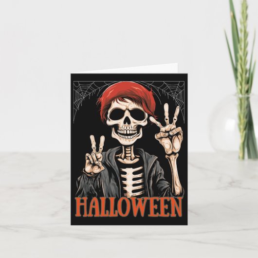 Skelettabend Apokalypse zu Halloween Funny Karte (Vorderseite)