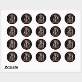 Skelettabend Apokalypse zu Halloween Funny Runder Aufkleber (Blatt)