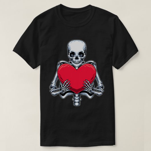 Skelettale Liebe T-Shirt (Design vorne)